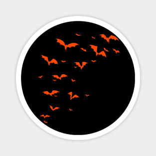 Colony of Flying Orange Bats Magnet